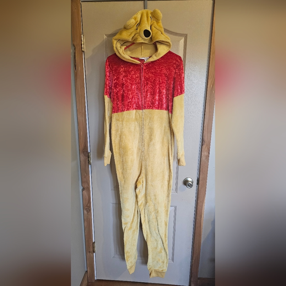 Vintage Y2K Winnie The Pooh Halloween Costume Large 12/14 Red And Yellow